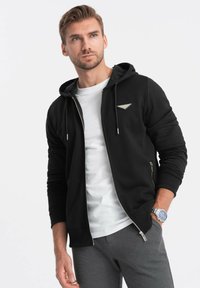 Ombre Felpa con zip - black