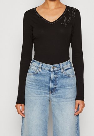 Langærmet T-shirt - black