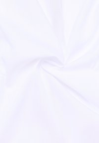 Tessuto bianco con texture liscia, caratterizzato da una leggera lucentezza. Il materiale sembra leggero, con un motivo semplice e senza cuciture visibili.