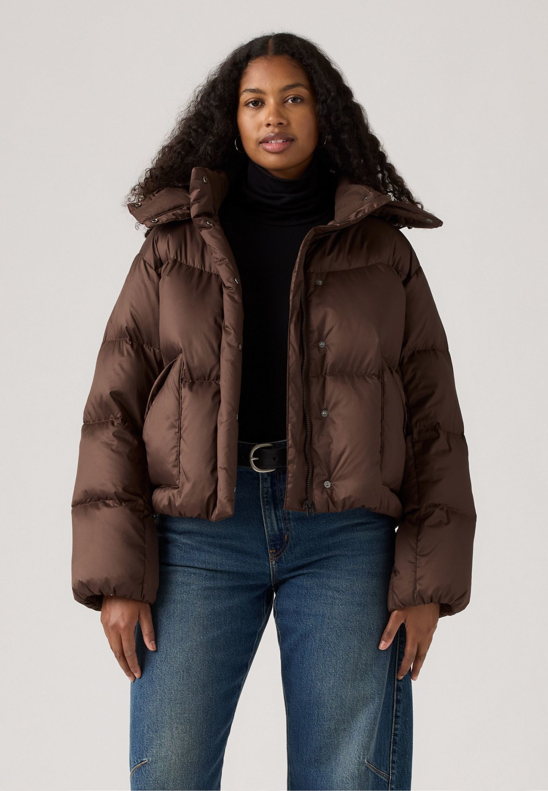 Levi's® WESTERN BUBBLE SHORTIE - Down jacket - bracken/brown - Zalando