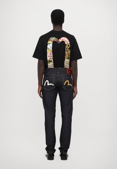 Evisu SEAGULL PRINTED JEANS - Calças de ganga justas - blue denim