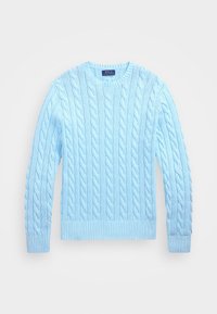CABLE-KNIT MINERAL-DYED COTTON SWEATER - Džemperis - sky