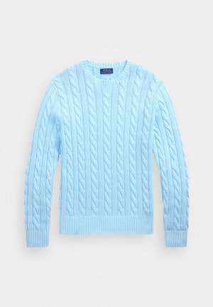 Polo Ralph Lauren CABLE-KNIT MINERAL-DYED COTTON SWEATER - Strickpullover - sky