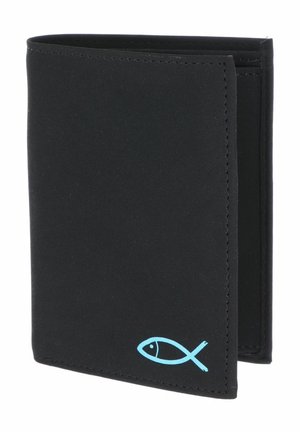 oxmox NEW CRYPTAN RFID PROTECT KOMBIBÖRSE UNISEX - Portefeuille - freedom fish print cyan black