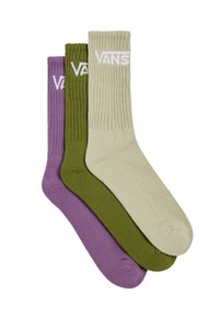 Vans 3 PACK CLASSIC CREW - Ponožky - pesto