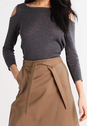 Jersey de punto - mottled dark grey