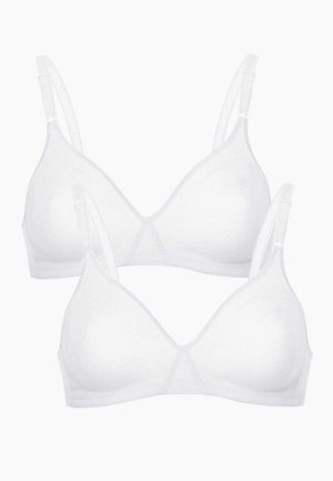 COTTON LINE 2 PACK - Reggiseno a triangolo - bianco