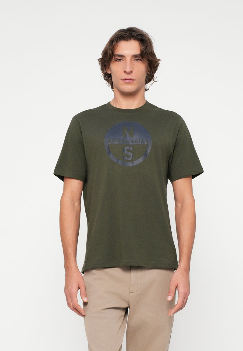 North Sails T-shirt print olijfgroen