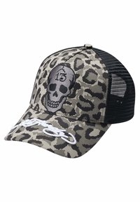 Ed Hardy SKULL TWILL FRONT TRUCKER - Pet - leopard camo