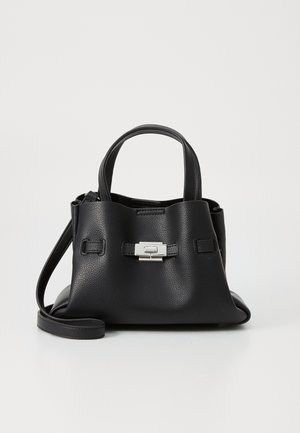 BRYAR SATCHEL - Handbag - black/silver-coloured