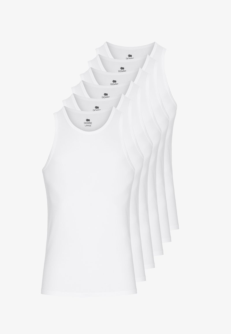 Dovre 6-PACK STRETCH SINGLET - Undertrøjer - white