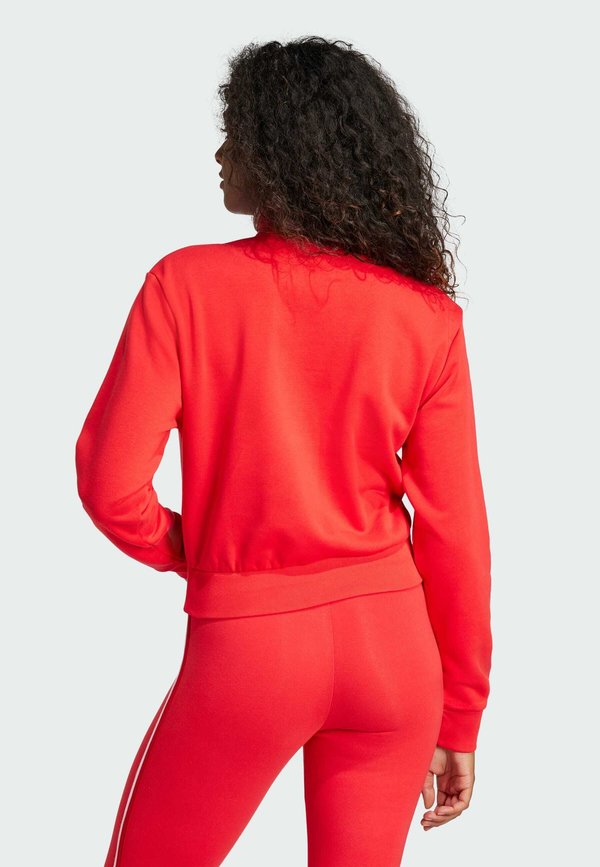 ESSENTIALS COLOR POP CROP QUARTER-ZIP TRACK - Sweatshirt - pure ruby2