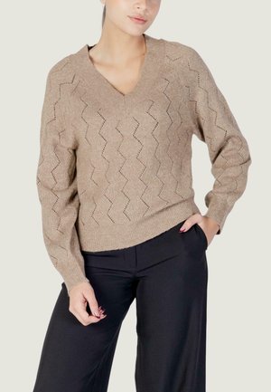 V-NECK  - Pullover - gold brown