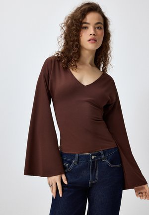 House, LANGARM-T-SHIRT - Top s dlhým rukávom - dark brown