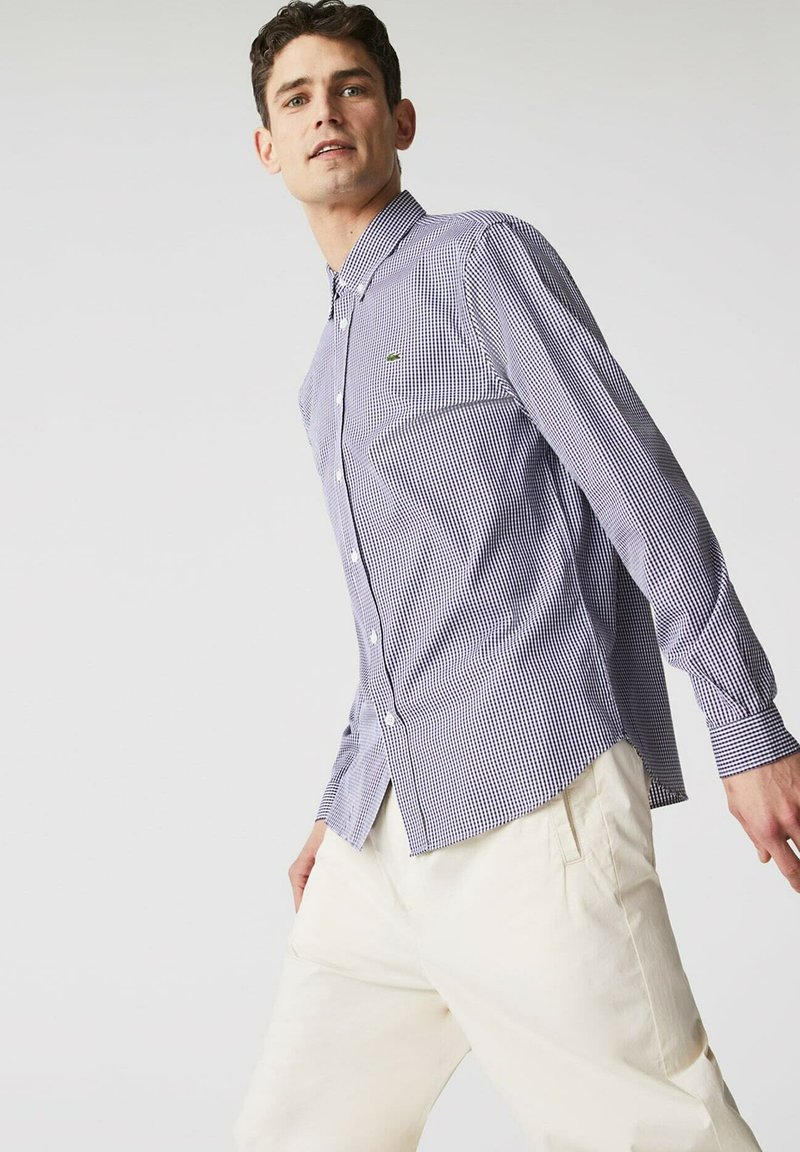 Lacoste - LACOSTE - Chemise - blanc / bleu marine, Agrandir