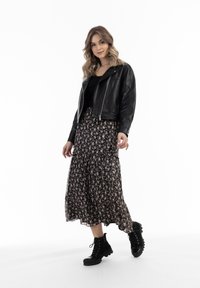DreiMaster Leren jas - schwarz