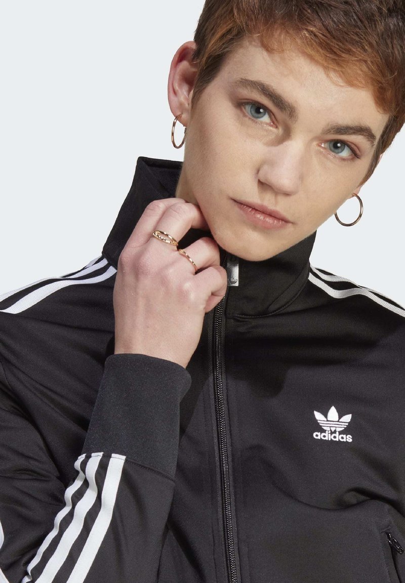 adidas originals firebird track jacket in black