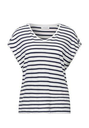 Street One Studio, DROPPED SHOULDER SHIRT MIT  STREIFEN - Printtipaita - midnight muse