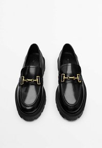 Massimo Dutti Loaferit/pistokkaat - black