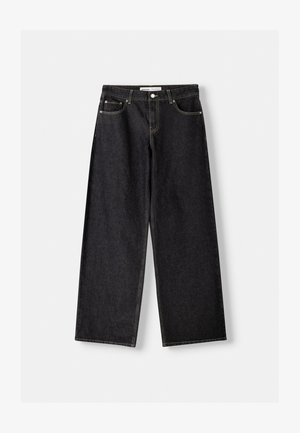 Bershka, BOYFRIEND - Relaxed fit jeans - black