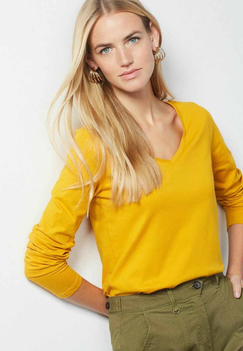 Next LONG SLEEVE VNECK TOP STANDARD Long sleeved top yellow