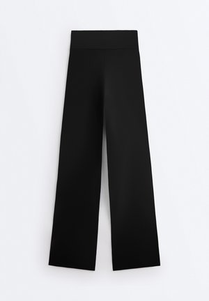 OYSHO, HIGH-RISE COMFORT STRAIGHT-LEG  - Pantalon de survêtement - black