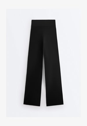 OYSHO, HIGH-RISE COMFORT STRAIGHT-LEG - Pantalon de survêtement - black