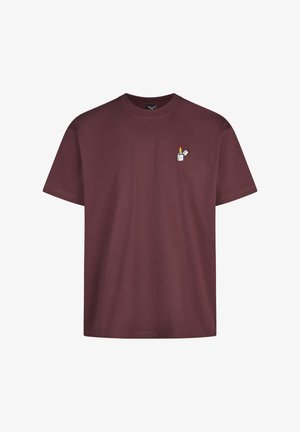 Iriedaily, IRIEDAILY T-SHIRT FLAGLIGHTER - T-Shirt print - aubergine