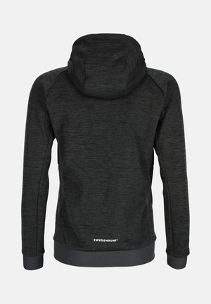 Swedemount TRAINING LOGO ZIP HOOD W II - Fleece jacket - charcoal melange dusty rose