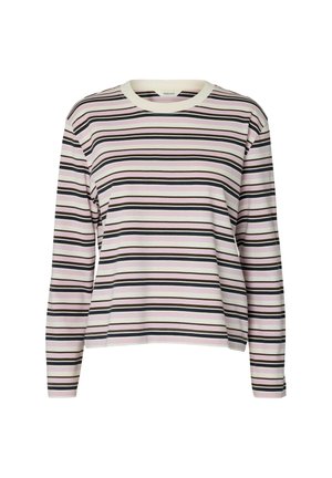 Selected, SLWESSENTIAL LS STRIPED BOXY TEE NOOS - Μπλούζα με μακριά μανίκια - light-red