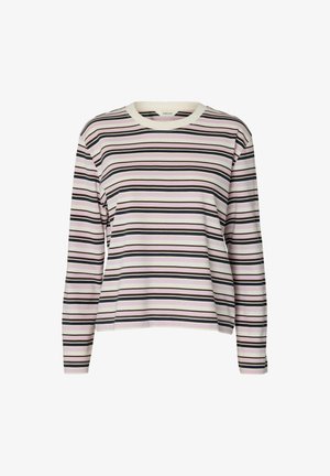 Selected, SLWESSENTIAL LS STRIPED BOXY TEE NOOS - Μπλούζα με μακριά μανίκια - light-red
