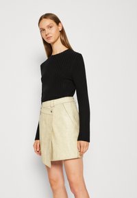 Marc O'Polo PULLOVER LONGSLEEVE ROUND NECK TRANSFER DETAIL - Trui - black