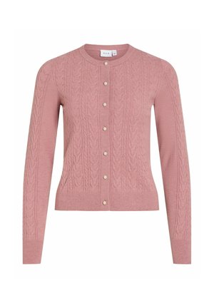 VILA, VIKERRY CABLE CARDIGAN - Kardigán - nostalgia rose1