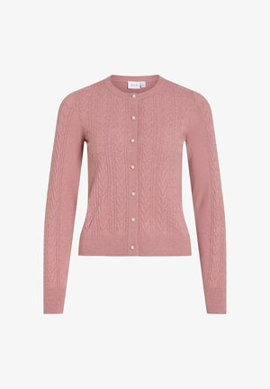 VILA, VIKERRY CABLE CARDIGAN - Kardigán - nostalgia rose1