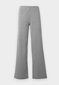ONLFINE WIDE PANT BOX - Pantalon classique - black/cloud dancer