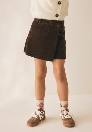 Next, REGULAR FIT - WRAP SKORT - Shorts - chocolate brown cord