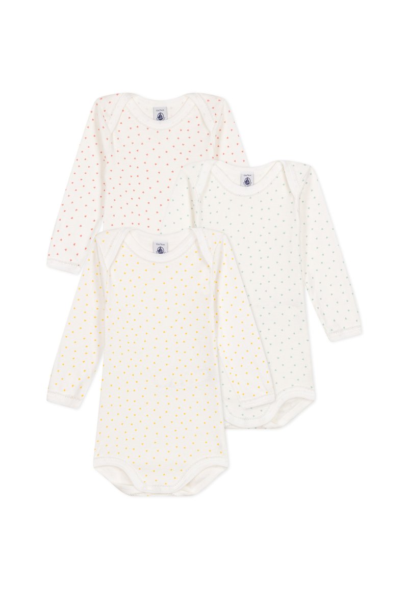 Petit Bateau BABY UNISEX 3 PACK - Bodi - white/multu-coloured