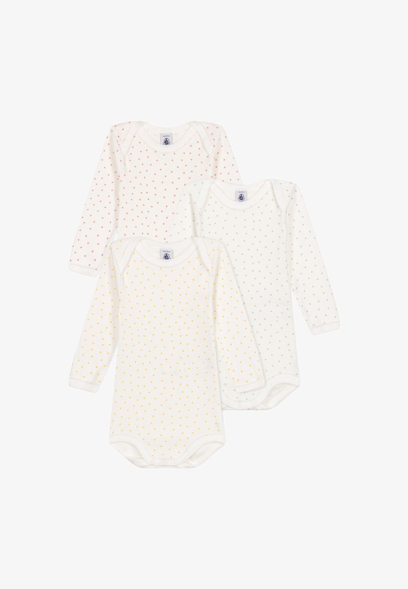 Petit Bateau BABY UNISEX 3 PACK - Bodijs - white/multu-coloured