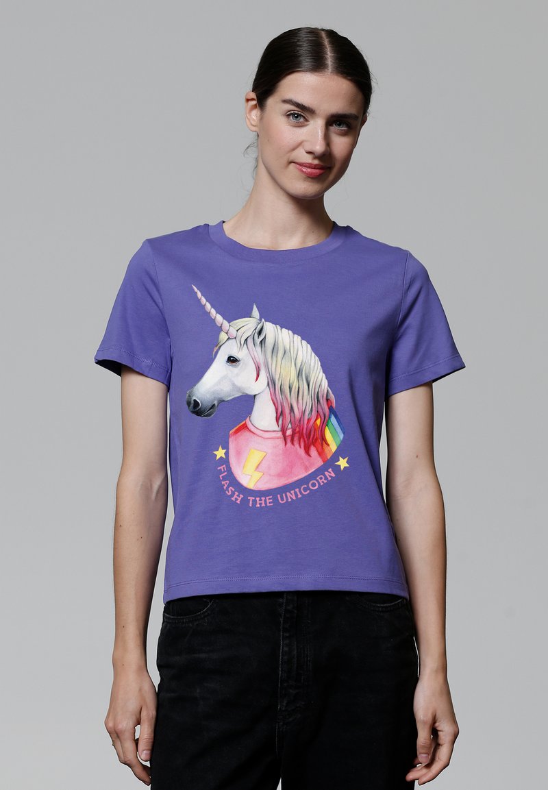 watapparel THE UNICORN - T-shirt imprimé - purple love