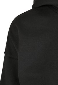 Urban Classics Women's Oversized Cropped Hoody - Black Casual Pullover Hoodie