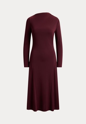 Lauren Ralph Lauren, ASYMMETRICAL STRETCH JERSEY MIDI DRESS - Robe en jersey - dark garnet