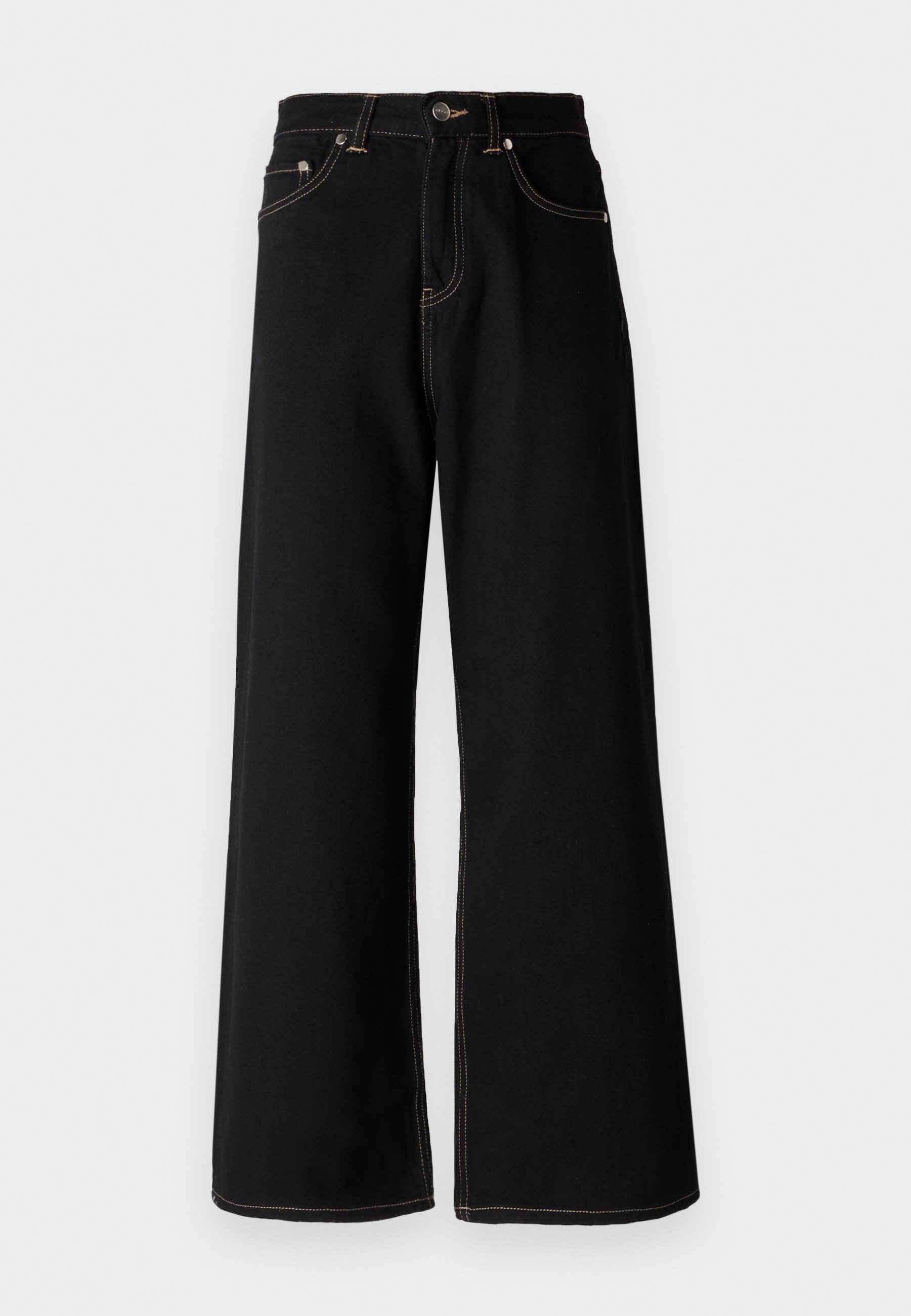 Edwin W' OLIVIA PANT - Wide Leg - black rinsed/black denim