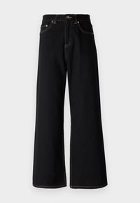 W' OLIVIA PANT - Leveälahkeiset - black rinsed