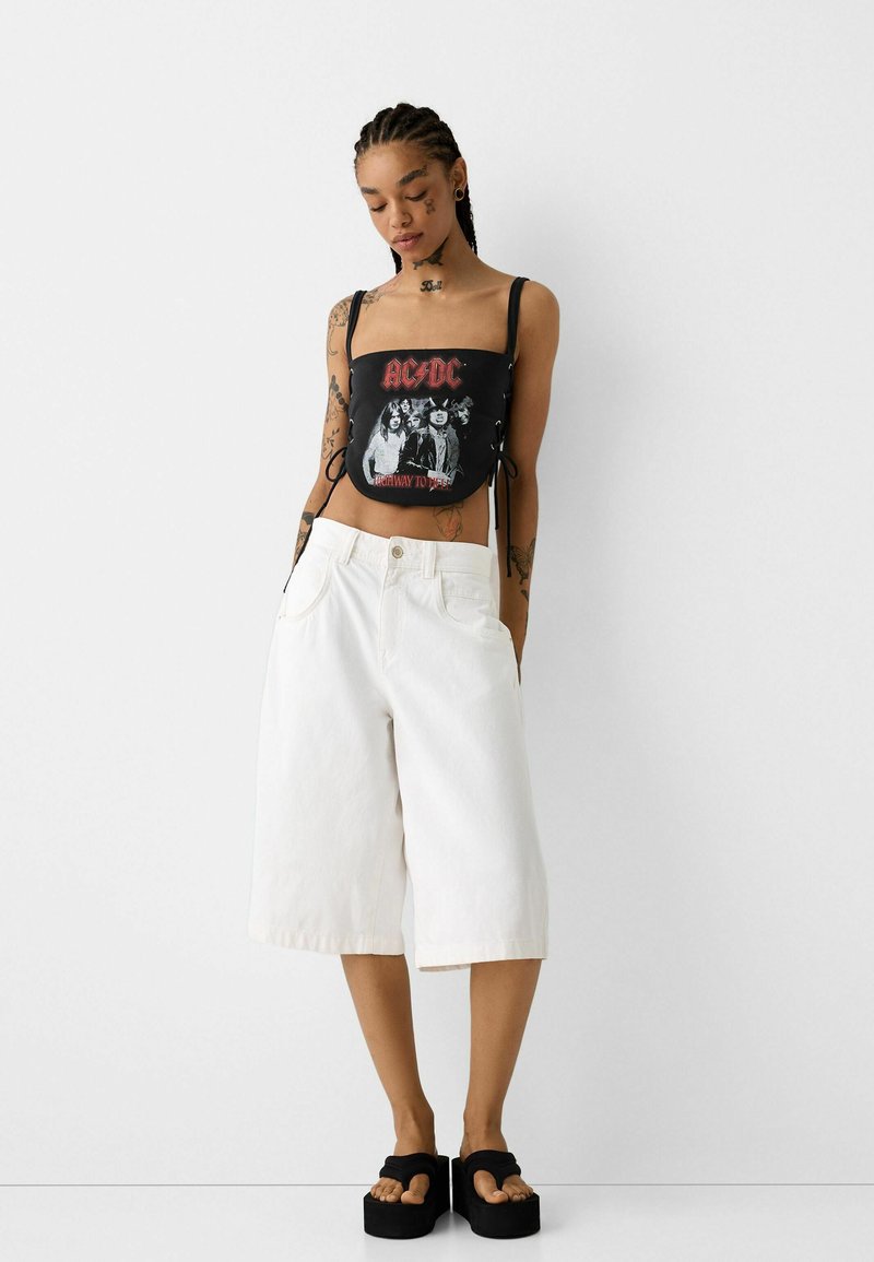 Bershka Top zwart Bershka Top zwart