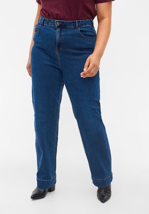 NORMALER PASSFORM MIT EXTRA HOHER TAILLE - Straight leg jeans - blue denim