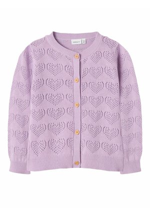 NMFPDESOLLE LS CARD - Cardigan - lavendula