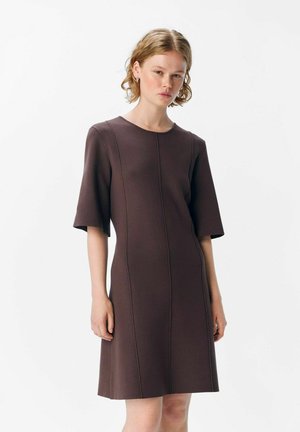 OBJREYNARD SHORT DRESS - Jersey dress - seal brown