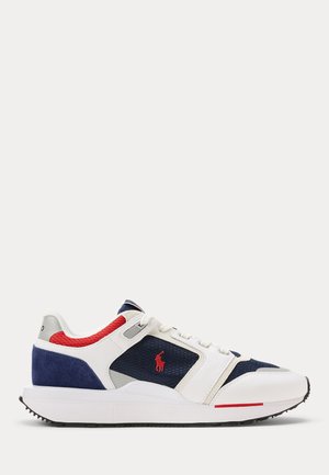 Polo Ralph Lauren, TRAIN 89 V2 SUEDE-PANELED SNEAKER - Sportcipő - white/navy/red
