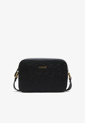LIU JO, LIU JO MEDIUM CROSSBODY BAG WITH LOGO - Umhängetasche - black