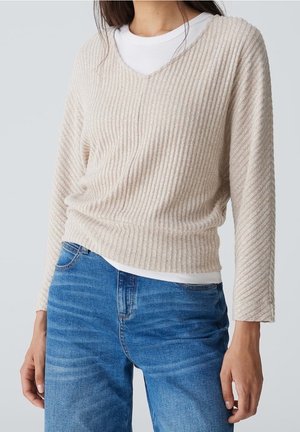 Langarmshirt - beige